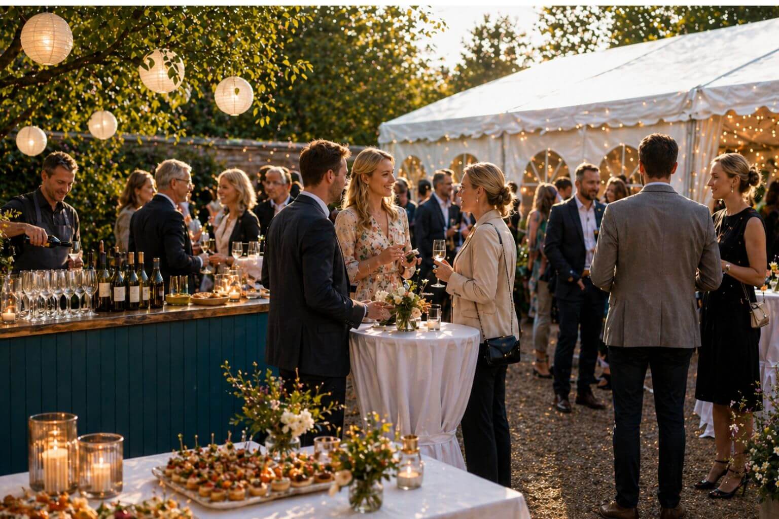 Festudstyr til reception hos Minglo
