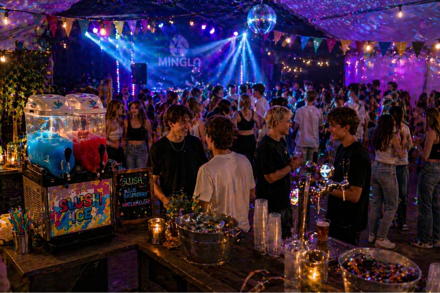 Festudstyr til ungdomsfest hos Minglo