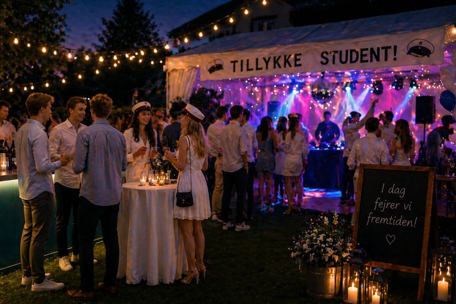 Festudstyr til studentergilde hos Minglo