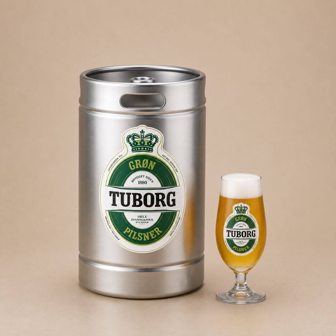 Grøn Tuborg Pilsner – 25 l fustage